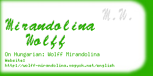 mirandolina wolff business card
